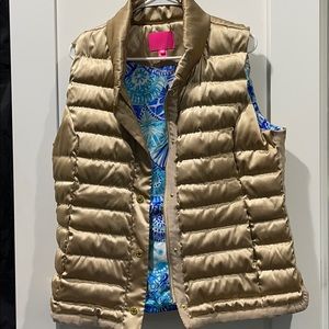 Lilly Pulitzer Gold Vest